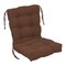 18-inch by 38-inch Solid Twill Tufted Chair Cushion Brown-Color